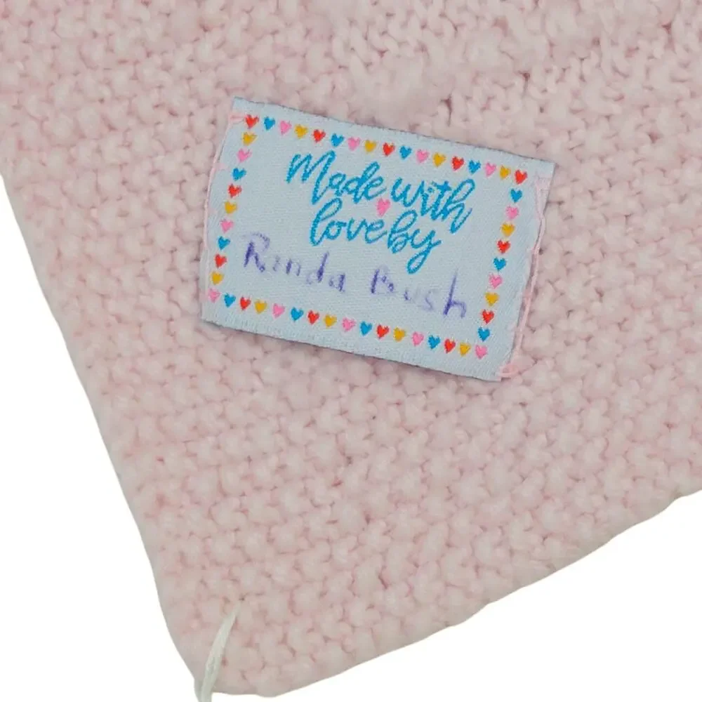 Baby Receiving Blanket Knitted Handmade 35